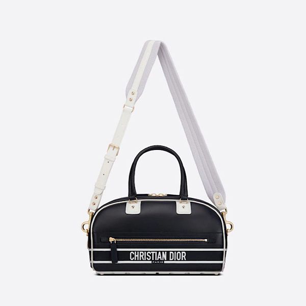 【すぐ届く】ディオール ヴァイブ コピー ミディアム ボウリングバッグ スムースカーフスキン 2色 M6202OOBR_M879